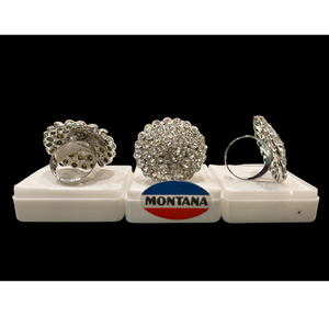 Bague élégante en incrustation de diamants américains avec placage d'or et d'argent sur un alliage de laiton durable, parfaite pour les femmes et les filles - Product Image 3