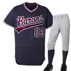 Venta al por mayor de uniforme de Béisbol Juvenil personalizado unisex transpirable ropa deportiva con sublimación camiseta conjunto de los hombres - Product Image 2