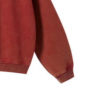 Sweat à capuche fonctionnel en molleton français délavé à l'acide, personnalisé OEM, avec fermeture éclair, rivets et strass, pour homme - Product Image 6