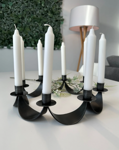 Iron Decorative <b>Candle</b> <b>Stand</b> Rust-Resistant Metal with Intricate Design for Home Decor Christmas Tabletop and <b>Candle</b> Display - Product Image 1