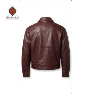 Blouson aviateur A-2 pour homme en cuir synthétique fait main |   Blouson aviateur décontracté vintage |   Manteau d'hiver classique aviateur |   Vêtements d'extérieur rétro pour hommes - Product Image 2