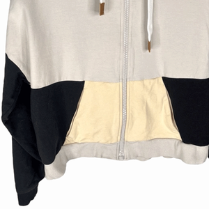 เสื้อครอปมีฮู้ดแบบสวมหัวมีฮู้ดสีดำมีซิปแบบลำลองสำหรับผู้หญิงเสื้อผ้าแนวสตรีทผ้าคอตตอนระบายอากาศได้ดีเสื้อกันหนาวมีฮู้ดปรับแต่งได้สำหรับฤดูหนาว - Product Image 4