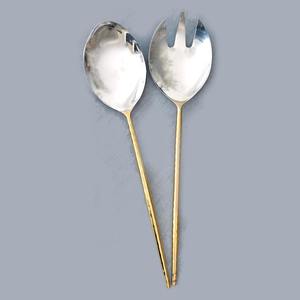 MOP Poignée En Acier Inoxydable Pâtes Cuillère De Service argent Fourchette À Pâtes Spaghetti Serveur Passoire Cuillère De Service - Product Image 3