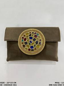 Handcrafted Crystal Bridal Clutch Embroidered Beaded Clutch <b>Bag</b> <b>for</b> <b>Weddings</b> & Special Occasions - Product Image 5