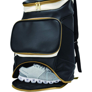 Wholesale Fashion Waterproof Synthetic Leather Baseball <b>Backpack</b> Polyester <b>Large</b> Storage Durable Zippers Shoe Tunnel 36-57L - Product Image 6