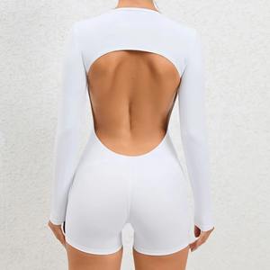 Vente à chaud, nouveauté, ensemble de yoga écologique de haute qualité pour femmes, vente en gros à motif solide en polyester spandex sans couture high-tech - Product Image 3