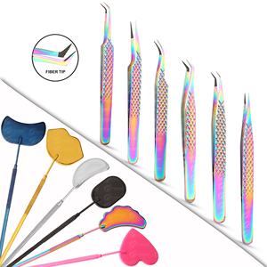 Eyelash <b>Makeup</b> <b>Mirror</b> Golden Inspection <b>Mirror</b> <b>With</b> 1 Piece Card <b>Box</b> Packing Best Quality Lashes Tool - Product Image 5