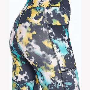 Pantalones de Yoga de cintura alta para mujer, mallas fruncidas sin costuras con múltiples sombras, tela suave, estilo informal - Product Image 5