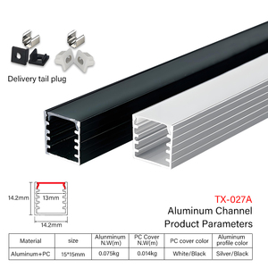 LED Strip có thể điều chỉnh chiều dài nhôm kênh hệ thống 6000 Series hợp kim Frosted khuếch tán Anodized bề mặt cho tủ Trần - Product Image 2