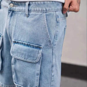 Vente en gros, meilleure vente, short en denim 100% coton de qualité supérieure pour hommes avec plusieurs poches, short en jean de coupe ample - Product Image 6