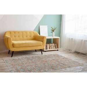 Tapis imprimé au design vintage - Motif turc, tapis orange pour porte d'entrée, tapis en velours de luxe - Product Image 3