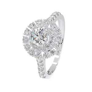 แหวนเพชร18K & ลูกบาศก์เซอร์โคเนียสำหรับผู้หญิง2023เครื่องประดับชั้นดีรูปทรงเรขาคณิตประดับมุกผลิตในเวียดนาม - Product Image 2