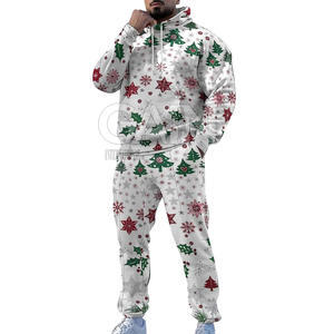 ชุดวอร์มคริสมาสต์สำหรับผู้ชายชุดวอร์มเข้ารูปผ้าคอตตอนสีพื้นออกแบบโลโก้ได้ตามต้องการ - Product Image 1