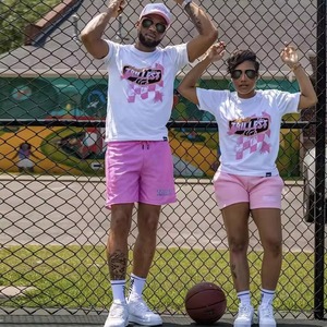 Survêtement 100% coton t-shirt et maille ensemble pour hommes Offre Spéciale personnalisé hommes été chemise et ensemble court - Product Image 5