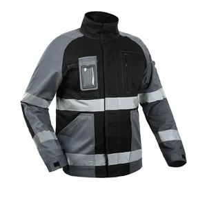 Matériau en polyester respirant veste réfléchissante de sécurité veste de sécurité de construction impression de logo personnalisé 3m vêtements de travail réfléchissants