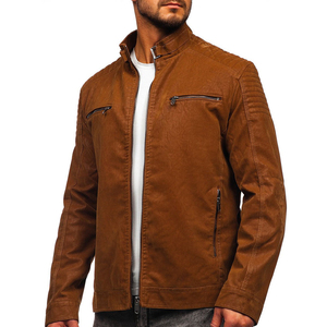 Veste en cuir pour hommes de la meilleure qualité, col montant, vêtements d'hiver, prix de vente entier du fabricant professionnel, option bon marché disponible - Product Image 4