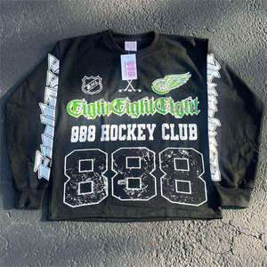 T-shirt Unisexe Personnalisé en Coton 100% 300g, Noir Vintage, Effet Délavé à l'Acide, Coupe Courte Tricotée 3D, Manches Longues Amovibles, Coupe Ample Oversize - Product Image 2