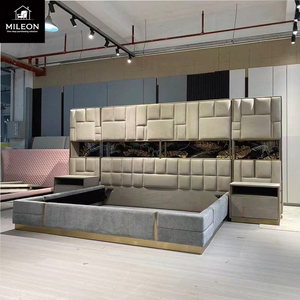 <span class=keywords><strong>Letto</strong></span> Moderno Stile Villa con <span class=keywords><strong>Testiera</strong></span> Larga, Set di Mobili per Camera da <span class=keywords><strong>Letto</strong></span>, Lussuoso Rivestimento in <span class=keywords><strong>Tessuto</strong></span>, Personalizzazione per Hotel - Product Image 3