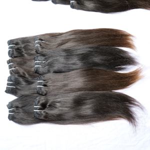 Indien Remy Soyeux Droite Vague Naturelle Vendeurs Cuticule Aligné Noir Couleur En Gros Bundles Fabrique Des Extensions De Cheveux Humains - Product Image 2