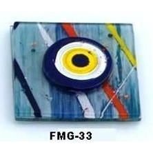5X5 cm de vidrio Evil Eyes Imán de nevera Categoría de producto única y elegante - Product Image 1