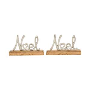 Alphabet de Noël en aluminium et bois fait à la main pour des accessoires de vacances décoratifs mettant en valeur l'artisanat de qualité - Product Image 6