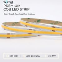 Bande lumineuse LED COB DC12V 24V 320 LED/m 8mm CRI90, ruban lumineux intelligent dimmable, rouleau de 10M pour éclairage intérieur d'armoires