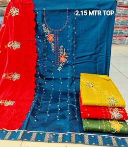 ชุดสูทซาลวาร์ Kameez สไตล์อินเดียชุดปาร์ตี้ระดับพรีเมี่ยมดีไซน์ทันสมัยสำหรับผู้หญิงปักด้วยมือและสวยงามฟรีไซส์ - Product Image 1