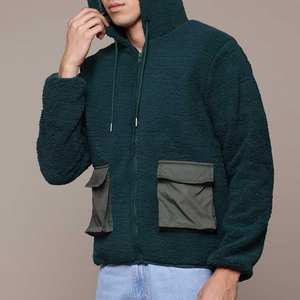 Veste en polaire sherpa pour homme de qualité supérieure, modèle 2025, la plus vendue, style urbain, col montant personnalisé, respirante et coupe-vent - Product Image 2