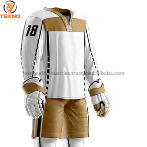 El mejor uniforme de hockey sobre hielo de poliéster con logotipo personalizado del fabricante y del proveedor, uniforme de hockey sobre hielo con estampado de nombre del equipo - Product Image 6