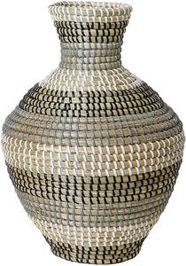 Jarrones decorativos de mimbre de ratán de paja Natural de alta calidad, jarrón minimalista clásico Vintage tejido a mano, sala de estar de oficina - Product Image 5