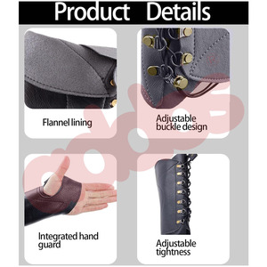 Longbow Hunting Shooting Wrist Bracer Protector de mano PU Leather Archery Arm Guard con aplicación de flecha para deportes - Product Image 2