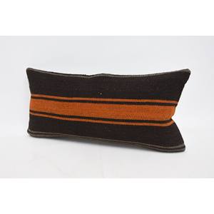 Brown Kilim Wool Rug 12x24 Inch Woven Vintage Patterned Rug - Product Image 4