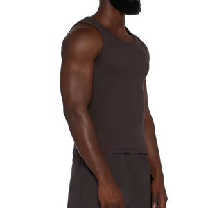 Débardeur personnalisé Muscle Fit de haute qualité 100% coton Débardeur côtelé Hommes Gym Workout Streetwear T-Shirt sans manches - Product Image 2