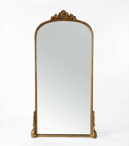 Large Baroque Floor <strong>Mirror</strong> with Ornate Flower Crest <strong>Full</strong> <strong>Length</strong> French Style <strong>Leaner</strong> <strong>Mirror</strong> Dressing Room Victorian Home Decor - Product Image 4