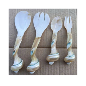 ช้อนเปลือกหอยมุกเวียดนาม เงางามเป็นธรรมชาติ ผลิตด้วยมือ จำหน่ายส่งสำหรับตลาดอุปกรณ์สำหรับนักชิมอาหาร - Product Image 1