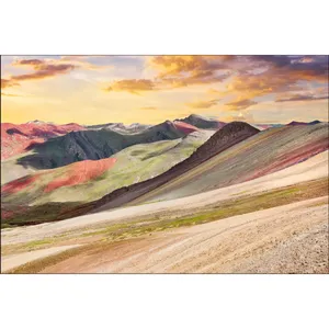 Impression sur toile des montagnes arc-en-ciel au coucher du soleil de Fida - Product Image 6