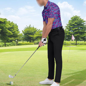 Polos de golf pour hommes en polyester de haute qualité, style uni, logo personnalisé, évacuation de l'humidité, séchage rapide, coupe classique - Product Image 6