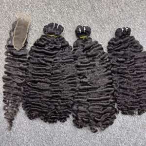 ส่วนขยายของคนบริสุทธิ์จากเวียดนาม100% ปิดลูกไม้แบบหยิกความละเอียด HD แบบชาวพม่าเครื่องทอสองชั้นอัจฉริยะสำหรับลูกไม้ - Product Image 1