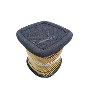 Bonne qualité salon meubles tabouret pouf couleur noire tabouret pouf pour extérieur balcon terrasse jardin os incrustation Console - Product Image 2