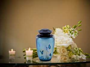 โกศใส่เถ้ากระดูกผีเสื้อสีน้ำเงินสำหรับขี้เถ้าของมนุษย์โกศใส่เถ้ากระดูก200lbs - Product Image 5