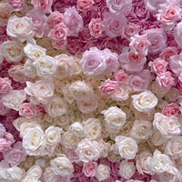 Mur de fleurs artificielles roses pour toile de fond de mariage, panneau de bienvenue, décoration florale, entrée de mariage personnalisée