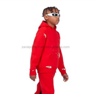 Ensemble de survêtement pour enfants en gros, sweat-shirt et pantalon de jogging pour garçons, tenue de sport décontractée en polaire, survêtement en polaire pour garçons - Product Image 4