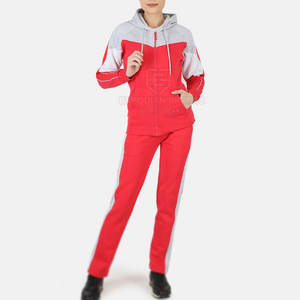 Chándales de algodón sólido de invierno para mujer, conjunto largo transpirable ecológico de 2 piezas, ejercicio informal - Product Image 1