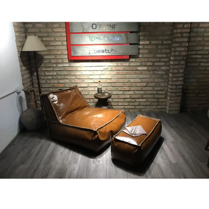 Streamy Bean Bag Chair Home Hotel Venta al por mayor Vintage Cómodo Lounge Asientos Muebles de sala OEM Lazy Sofa - Product Image 3