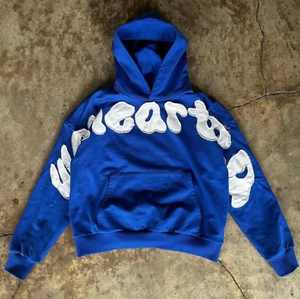 Otoño hombres 100% algodón personalizado desgastado bordado Sudadera con capucha manga larga pulóver bolsillos serigrafía Material polar - Product Image 4