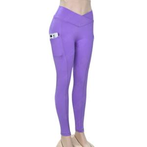 Pantalons de yoga en spandex super doux pour femmes, leggings de fitness taille haute avec logo personnalisé, faible MOQ, leggings de yoga à taille élastique - Product Image 4