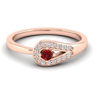 Bague de fiançailles élégante REYES en or jaune 14 carats avec pierre précieuse grenat, minimaliste, certifiée GRA, moissanite, bijoux fins pour femmes - Product Image 6