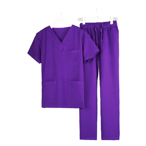 Haute qualité unisexe médical gommages à la mode uniformes hospitaliers personnalisé infirmière gommages ensembles tissu tissé en gros gommage costumes - Product Image 6