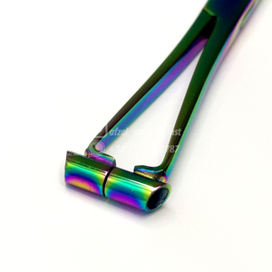 Marque personnalisée professionnelle 15.5 cm pince à couleur personnalisée Septum Instruments de perçage du nez en acier inoxydable corps brillant/mat - Product Image 2