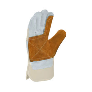 Prix usine Gants de travail en cuir de sécurité pour les mains Gants de travail en cuir de jardinage renforcés en cuir fendu à usage général - Product Image 5